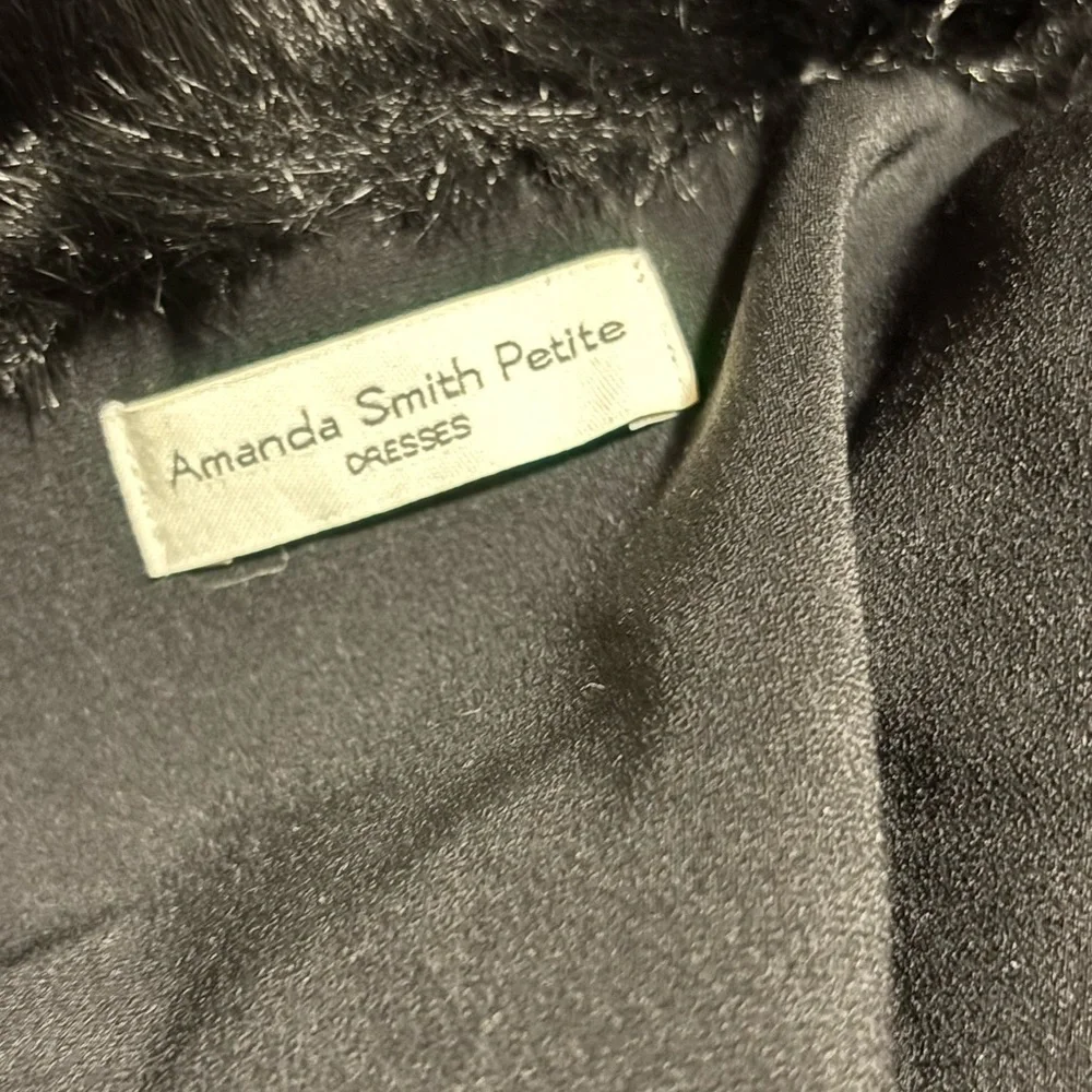 Amanda Smith Black Fur-Trimmed‎ Blazer